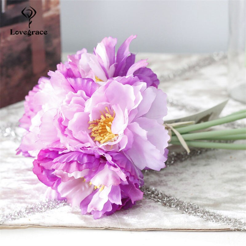 Lovegrace rosmarin bröllopsbukett brudtärna blommor konstgjord siden rosmarin blomsterarrangemang hemfest kontorsdekorationer