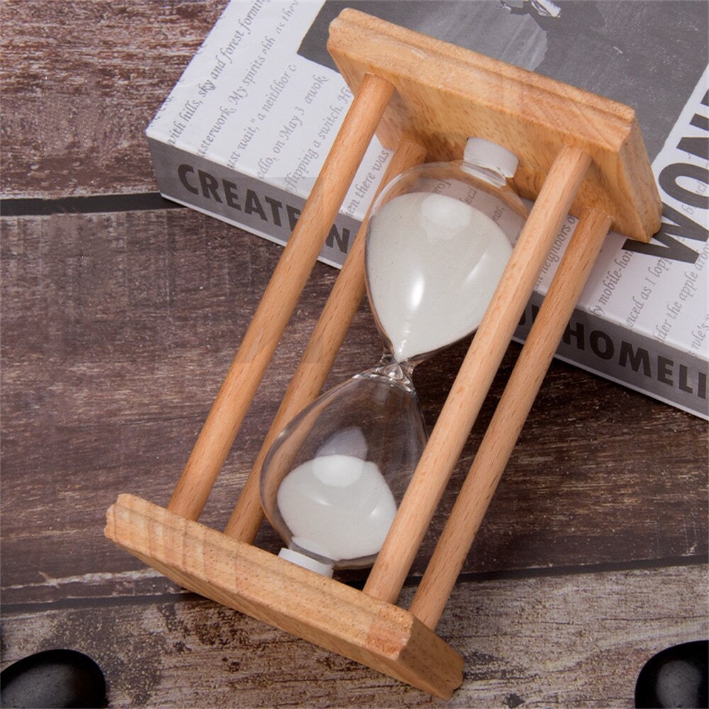 Reloj de arena nórdico de madera para niños, reloj de arena con temporizador, decoración para el hogar y la Oficina, adorno artesanal