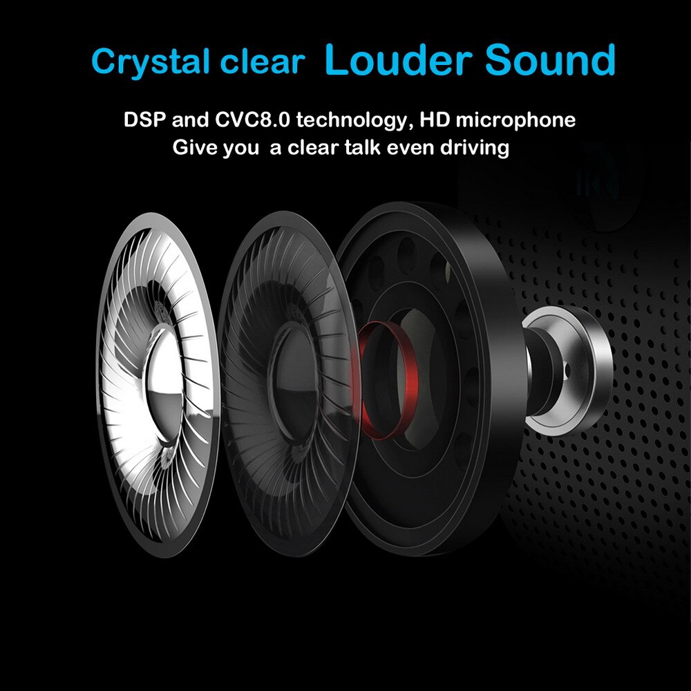 Kebdiumei Handsfree Bluetooth 4.2 Adapter Carkit Zonneklep Luidspreker Auto Draadloze Speakerphone Carkit Voor Telefoon Handsfree