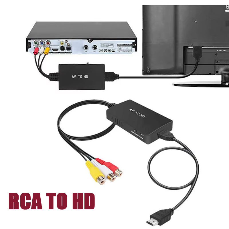 Rca Naar Hdmi-Compatibele Converter Uit Te Breiden Kabel Splitter Dvd-Speler Naar 1080P Hdtv Projector Monitor Draad Adapter Palntscsecam