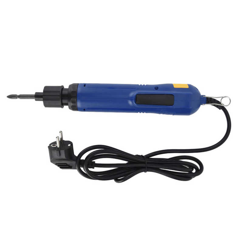 Electric Screwdriver High Torsion Straight Handle Hex Power Screw Driver with Bit EU Plug 220V