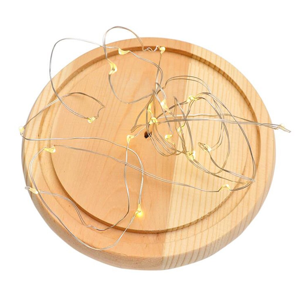 Glasskärm kupol cloche med upphängda led lampor bröllop dekor