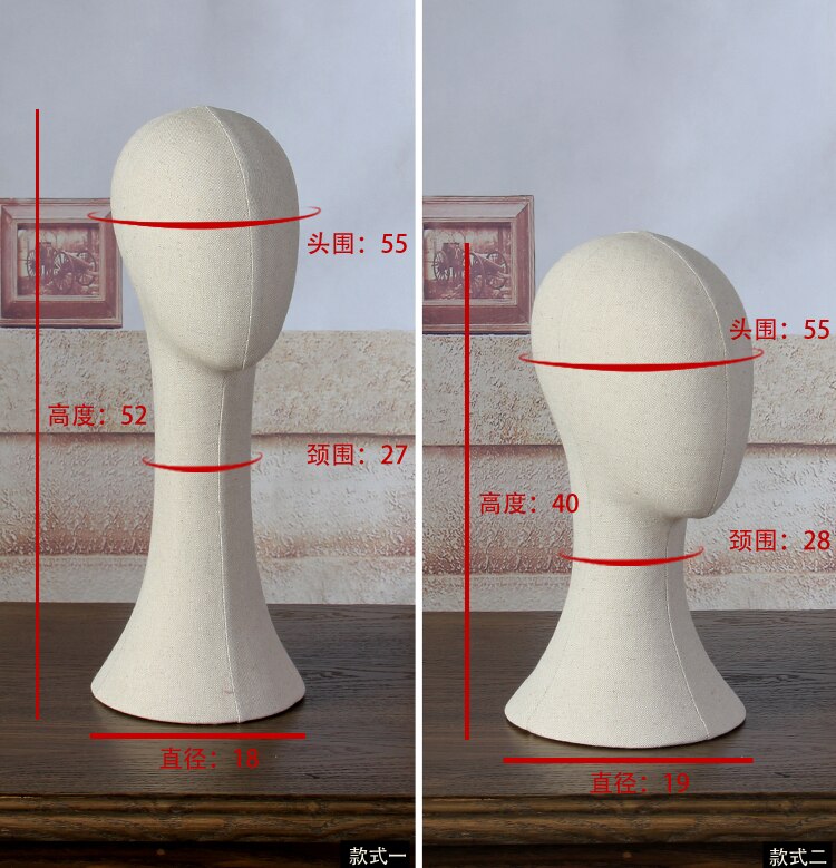 Vrouwelijk abstract mannequin hoofd display hoed pruik sjaals hoofddoeken ketting insteeknaald schuimdoek fluwelen stof witkop