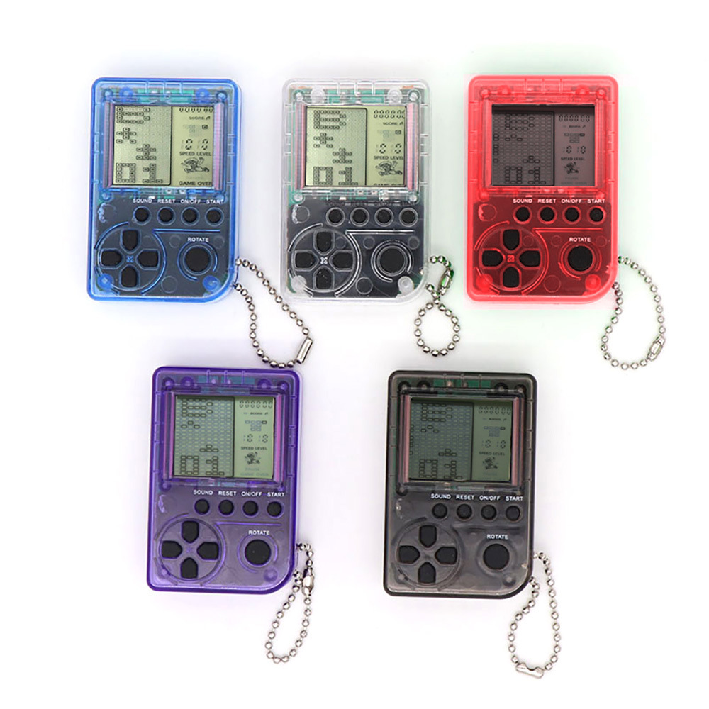 Mini-classique russe Tetris Machine de jeu pour enfants rétro-nostalgie Mini-jeu Machine clé lien jeu de poche