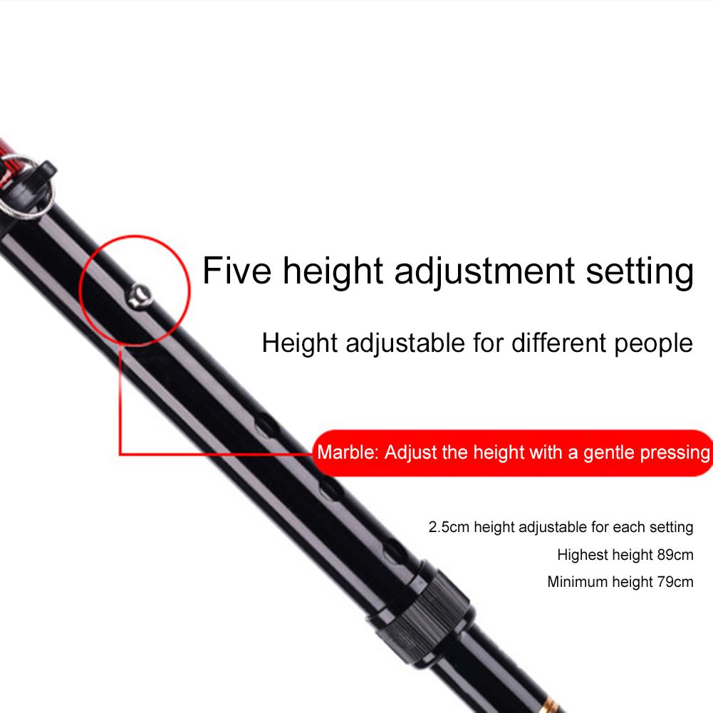 Adjustable Folding Canes with Led Light Anti-slip Portable Lightweight Walking Sticks for Arthritis Seniors Disabled Elderly