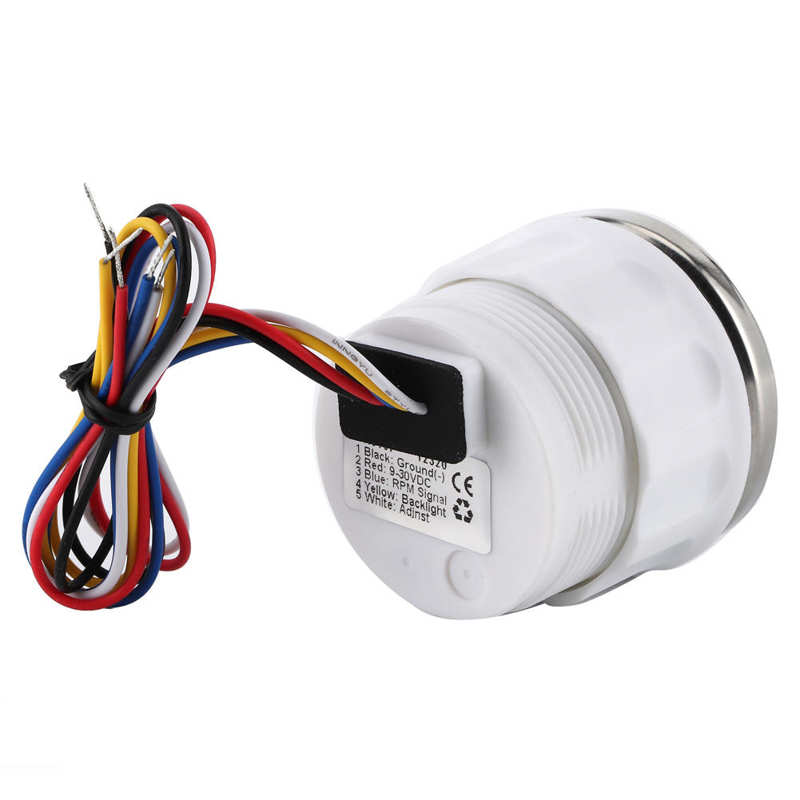 52mm/2in 6000RPM Tachometer LCD for Auto Outboard Engine Construction Machinery Motorcycle