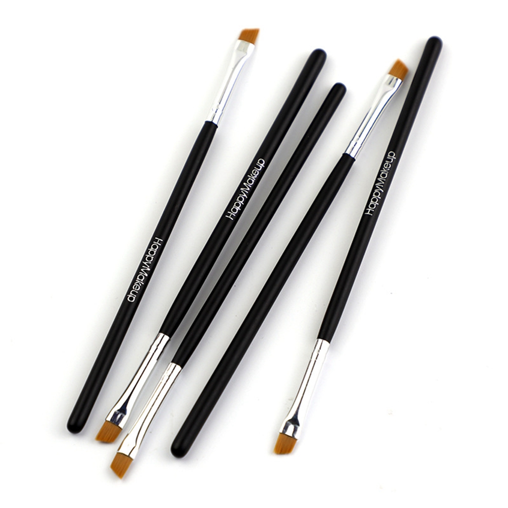 Makeup 5 stk./sæt sort øjenbryn skrå flad vinklet børste eyeliner øjenskygge øjenbryn makeup værktøj kvinder kosmetik