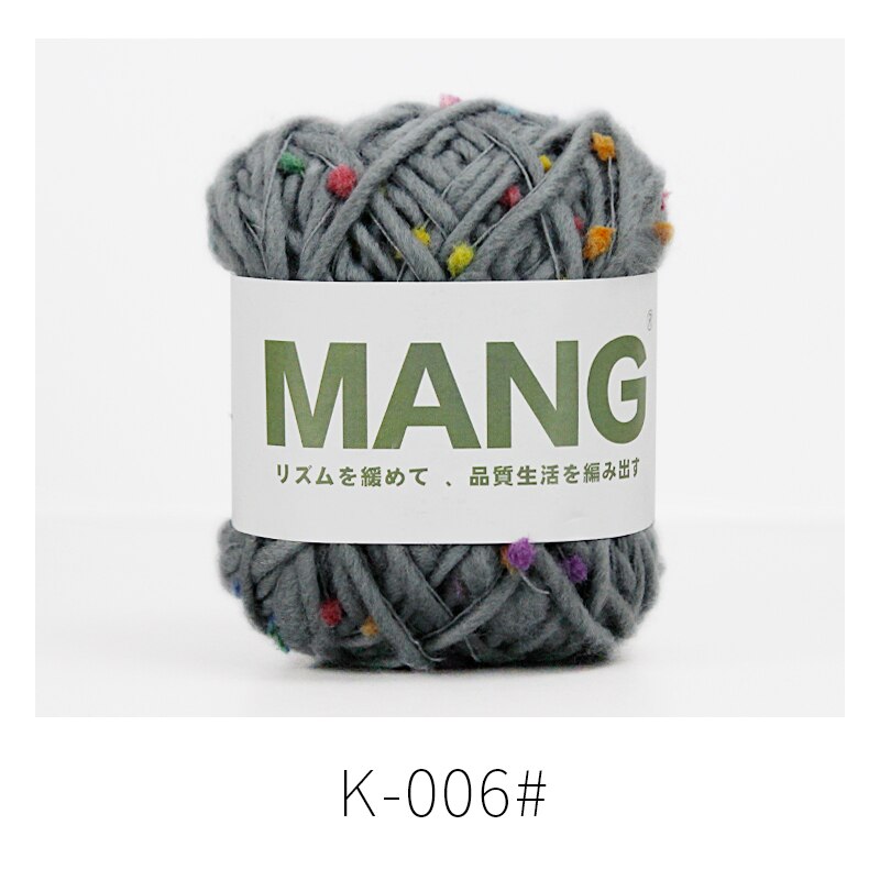MANG – fil crocheté à la main, en coton épais, coloré, arc-en-ciel, pour bébé, écharpe, pull, gant, sac, chapeau, 50g, 1 pièce: K006