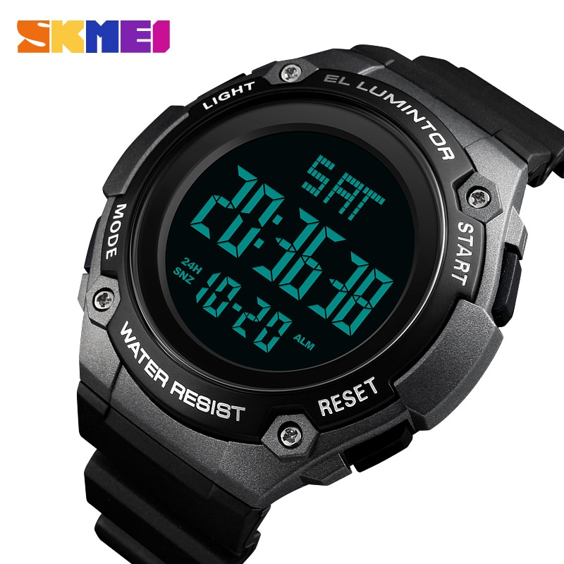 SKMEI Outdoor Sport Horloge Mannen 5Bar Waterdichte BackLight Horloges Top Luxe Digitale Horloge Relogio Masculino 1346