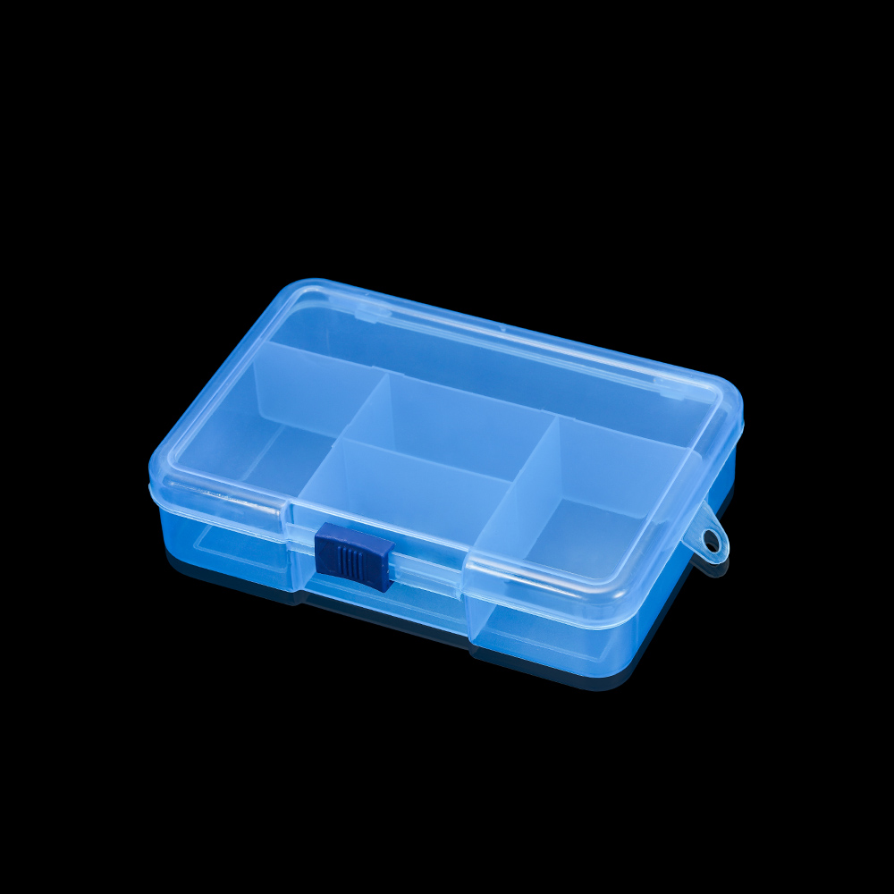 5 Grids Plastic Storage Box Jewelry Display Beads Earring Case Organizer DIY Jewelry Accessories Storage Supplies: Blue