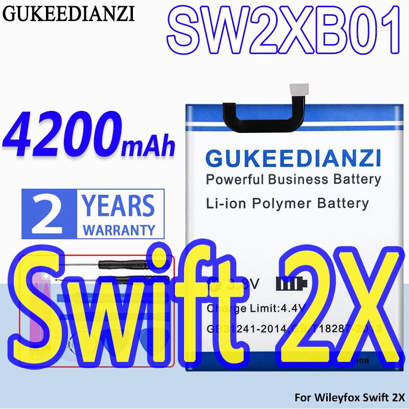 High Capacity GUKEEDIANZI Battery SW2XB01 SWB0115 SWB0116 For Wileyfox Swift 2X 2 /2 Plus 2Plus Replacement Batteries