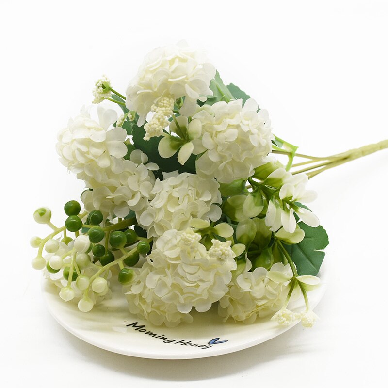 Artificial Hydrangea Rose Wedding Small Hydrangea Hand Bouquet christmas decorations for Home Accessories DIY Artificial Flowers: 1