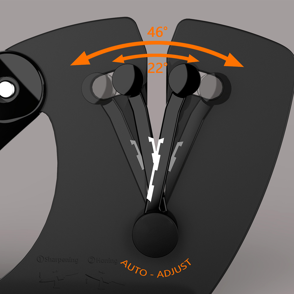 Knife Sharpener ABS knives Sharpener Sharpening Tool Carbide Edge Auto-adjust Blade With Non-slip Base