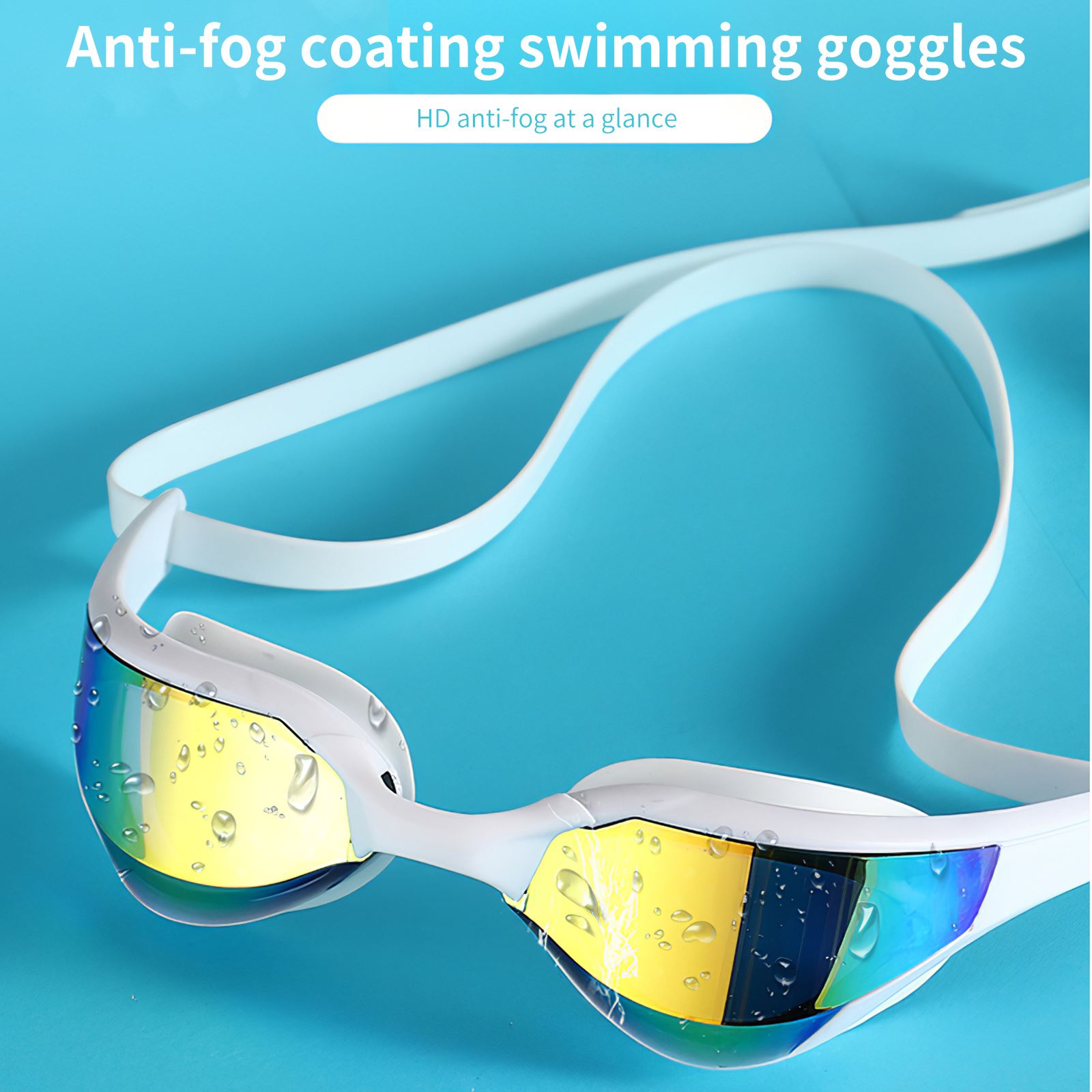 Professionele Zwembril Anti-Fog Uv Verstelbare Plating Mannen Vrouwen Waterdichte Siliconen Zwemmen Bril Volwassen Brillen