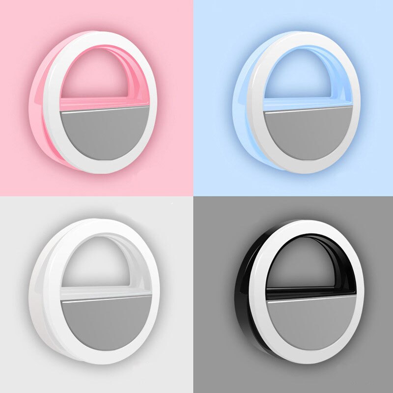 portato Selfie Anello di Luce per il telefono mobile di Illuminazione Supplementare Selfie Migliorare La Luce di Riempimento Rotonda Selfie Torcia Elettrica di Trucco