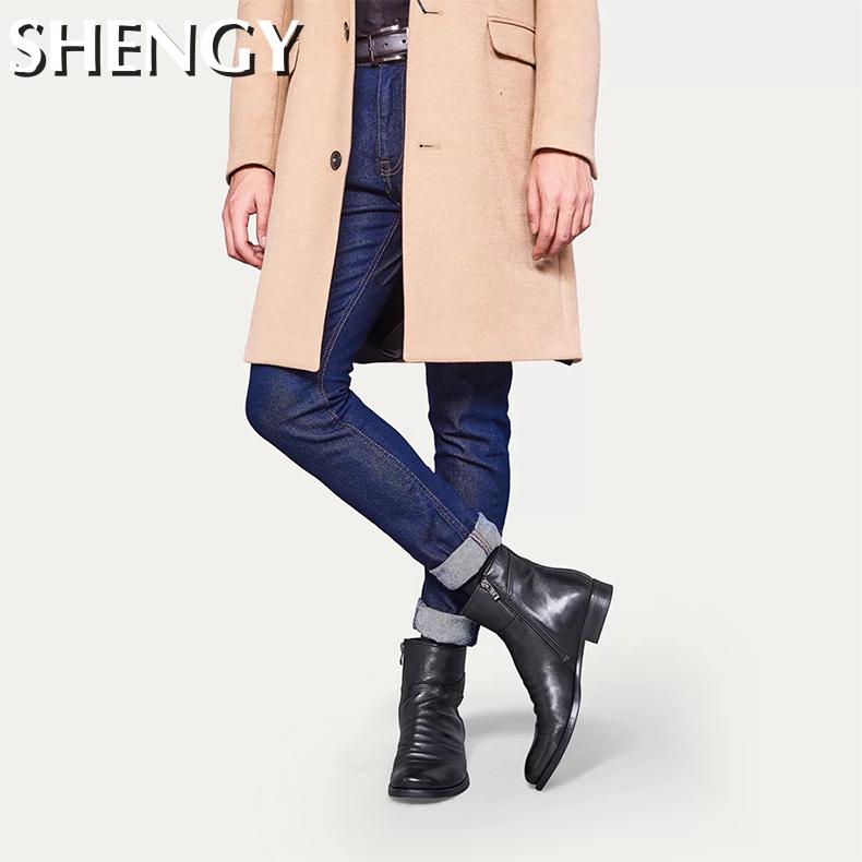 Men Boots Autumn Shoes Male Leather Casual Ankle Boots Men's Breathable Anti-Slip Luxury Business Oxford Shoes