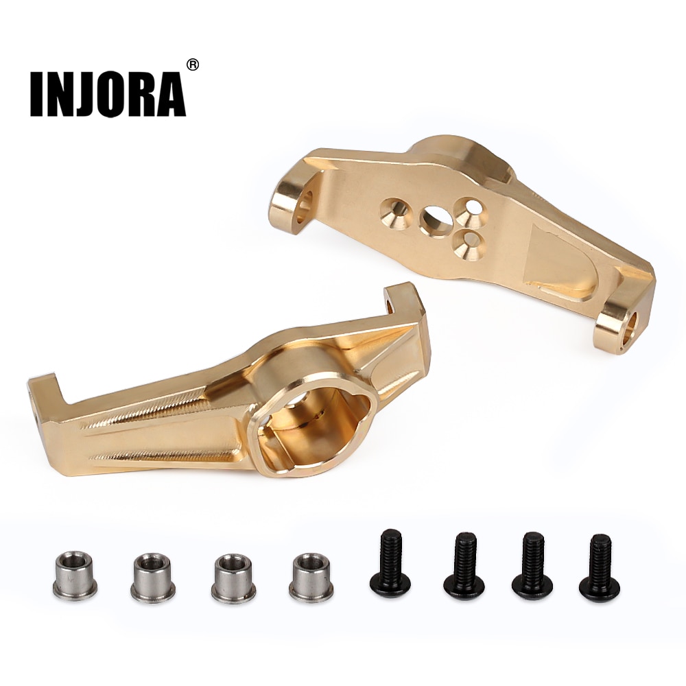 INJORA 2PCS Brass Heavy Counterweight Front Caster Blocks Portal Drive for RC Crawler Traxxas TRX-4 TRX-6 8232 Upgrade Parts