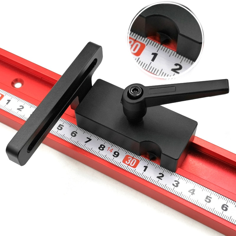 Uniwersalny 45 typ T-track T-slot prowadnica ukośna Jig ze stopu Aluminium ze stopu Aluminium prowadnica ukośna zatrzymać do obróbki drewna narzędzia DIY do piły stołowej Pusher