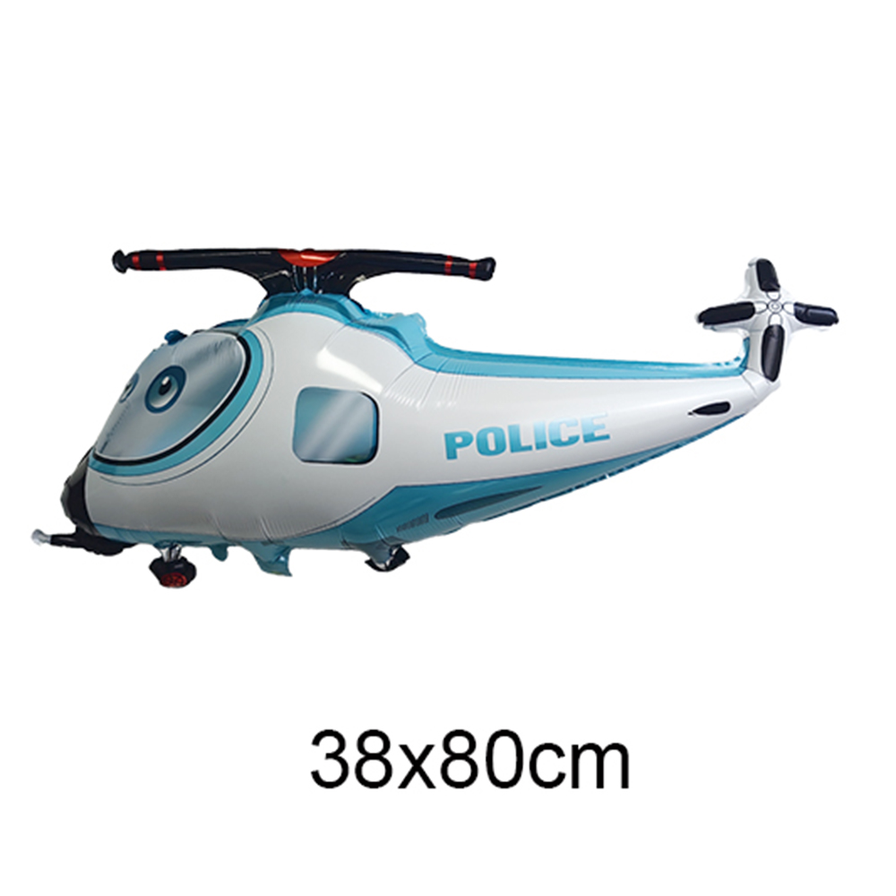 Juego de globos de avión para decoración de de cumpleaños, globo con números azules de 32 pulgadas, globo de nube, suministros para de avión