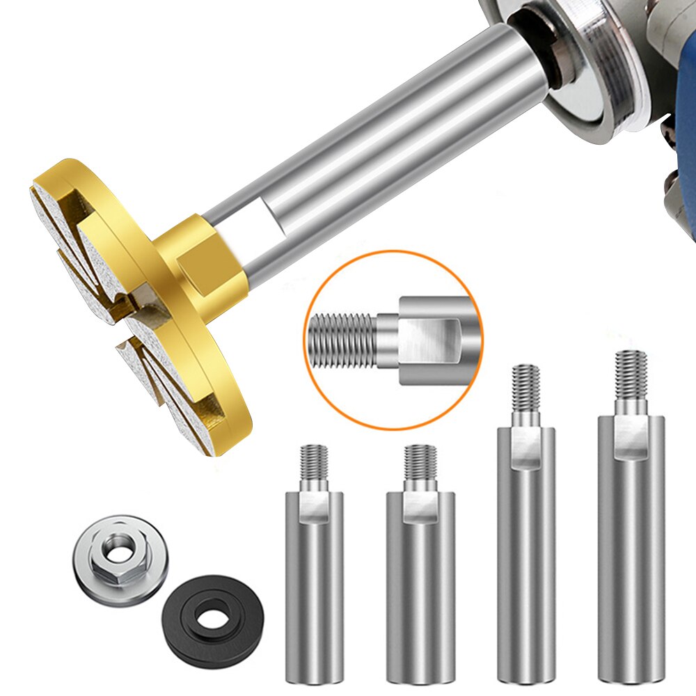 Angle Grinder Extension Connecting Rod Stainless Steel Extender Shaft Set Accessoriesfor Rotary Polisher Car Polisher M10 M14
