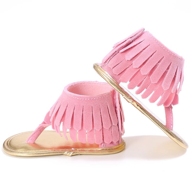 Peuter Baby Meisjes Sandalen Kid Kwastje Klompen Zomer Babyschoenen Meisje Zool Schoenen Schoenen Flip Flops