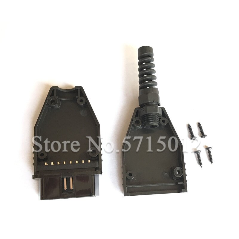 Connecteur automobile de voiture, prise OBD-II, 16 trous, OBDII mâle, OBD2, OBD2