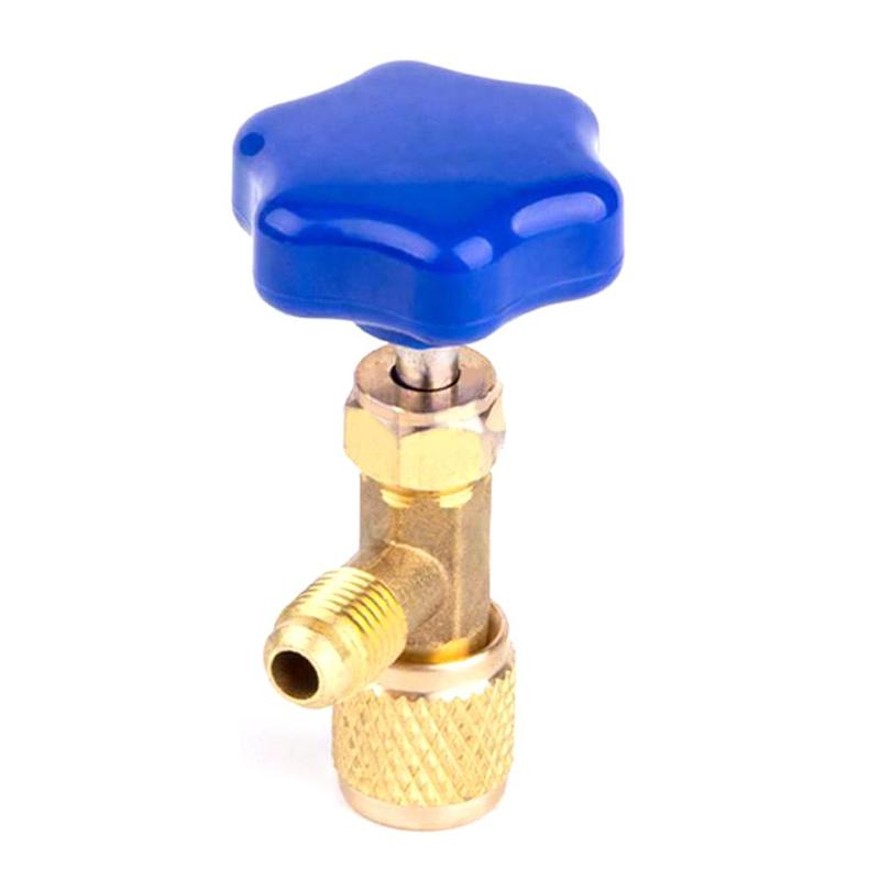 R134a airco autokraan 1/2 " acme tapper doseerklep auto  ac 90 graden luchtopening koelmiddel freonklep universele conditie