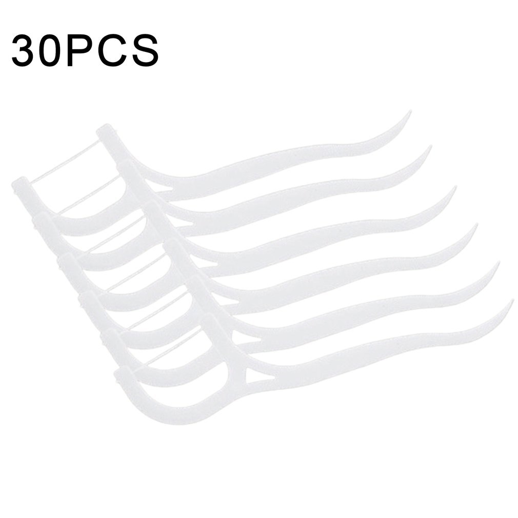 Bâtonnets de fil dentaire jetables, 30 pièces, pour nettoyer les dents, haute élasticité, Durable