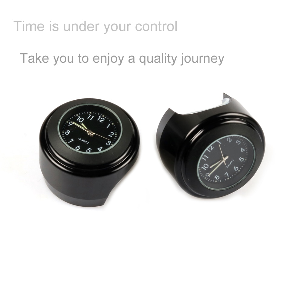 Motorfiets Quartz Klok 7/8 "Waterdicht Chrome Fietsstuur Mount Horloge Aluminium Lichtgevende Klok Universele Accessoires