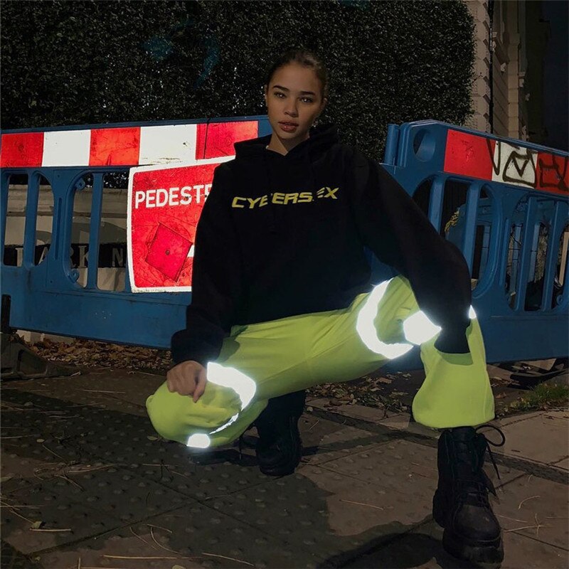 Vrouwen Meisjes Hip Hop Vrouwen Sport Broek Reflecterende Vrouw Dance Jogging Broek Sport Fietsen Jogging Broek Sport Broek Vrouwen