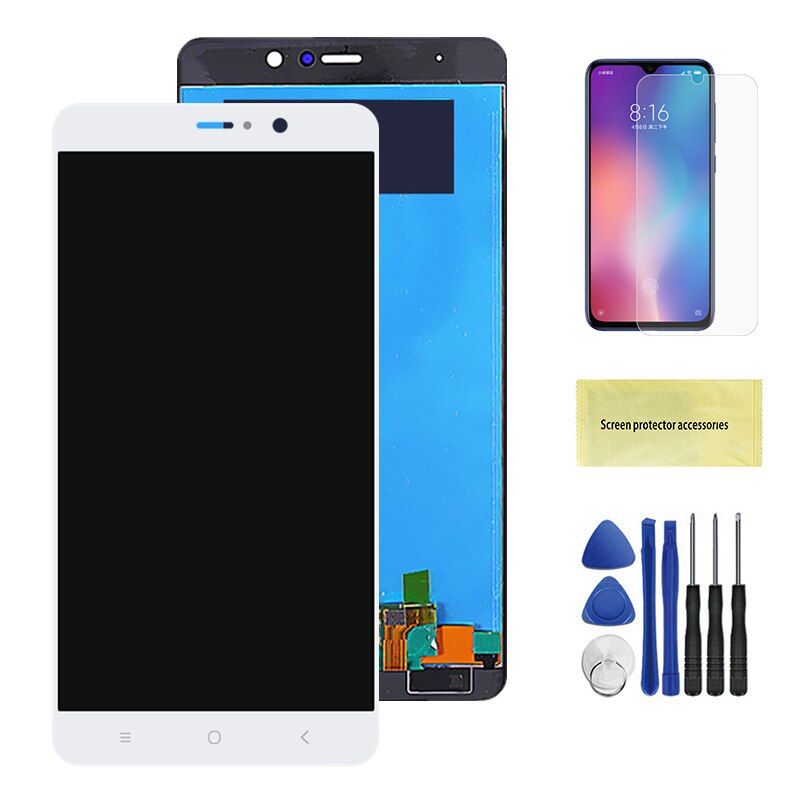 5.7 ''Originele Lcd Voor Xiao Mi 5S Plus Mi 5S Plus Mi5S Plus Lcd-scherm Touch Panel Digitizer met Frame Voor Mi 5S Plus: White No Frame