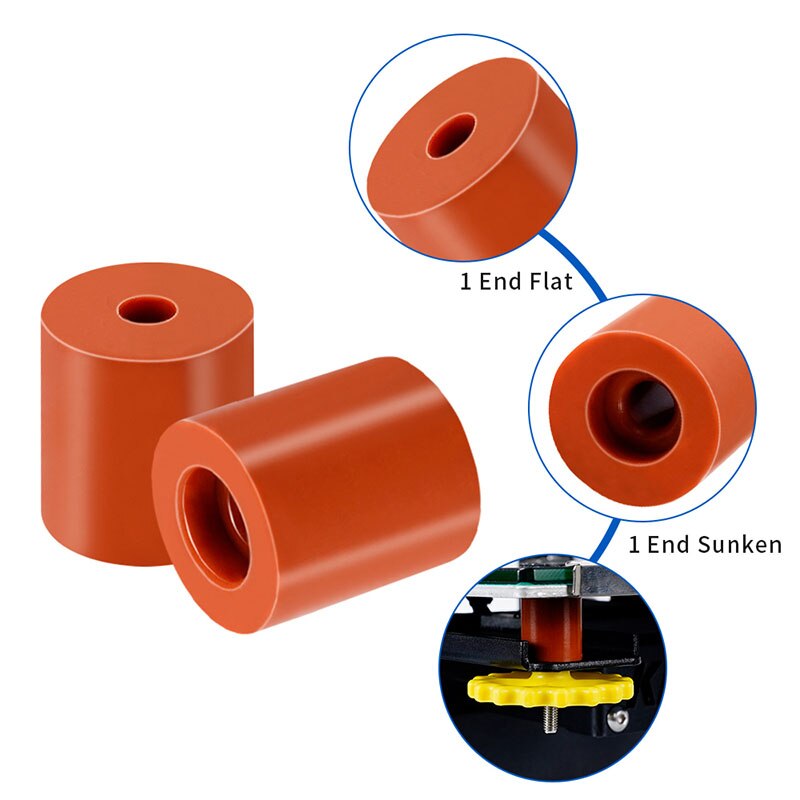 3D Printer High Temperature Silicone Solid Spacer Bed Leveling Column For CR-10 CR10S Ender-3 PRO MK3 Prusa I3 Printer Parts