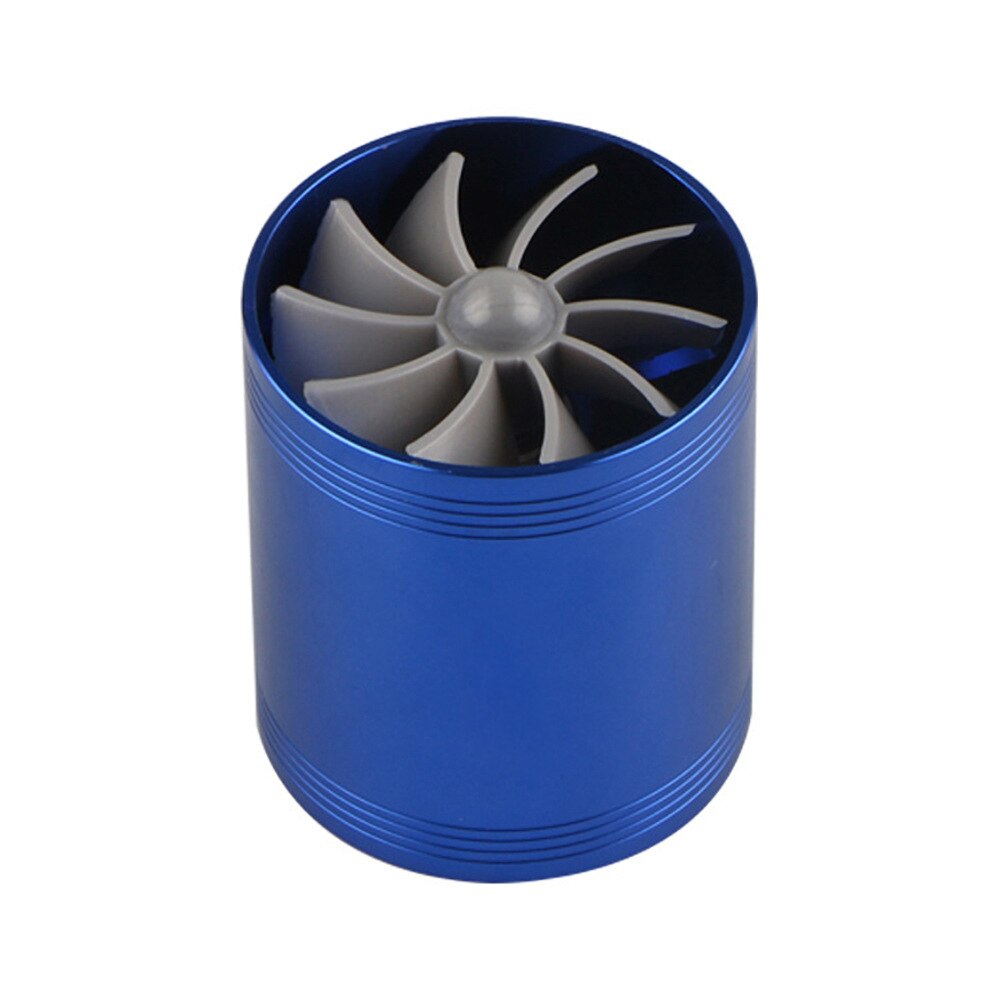 Universal Car Air Intake Turbonator Dual Fan Air Intake Supercharger Gas Fuel Saver For Most Vehicle TD326
