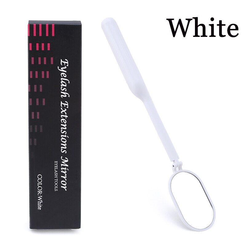 Vergrootglas Controleren Wimper Extension Enten Spiegel Acryl Handvat Plastic Mond Orale Tanden Zorg Wimpers Make-Up Tool: White 1pcs
