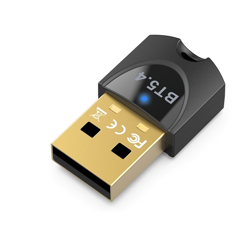 USB Bluetooth 5.4 Adapter Audio Dongle Adapter Mini USB Draadloze Ontvanger Zender V5.1 Voor PC Laptop Driver Gratis Win10/11: Oranje