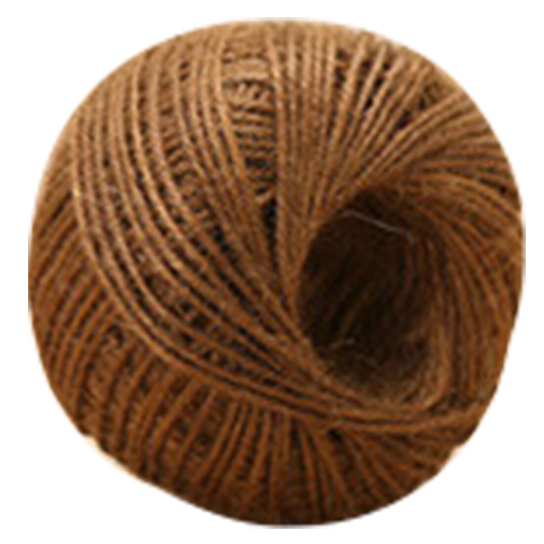 Fargerik naturlig brun jute hamptau hyssing snor diy skaft håndverkslampe 2 mmx 50m 1pc: Kaffe