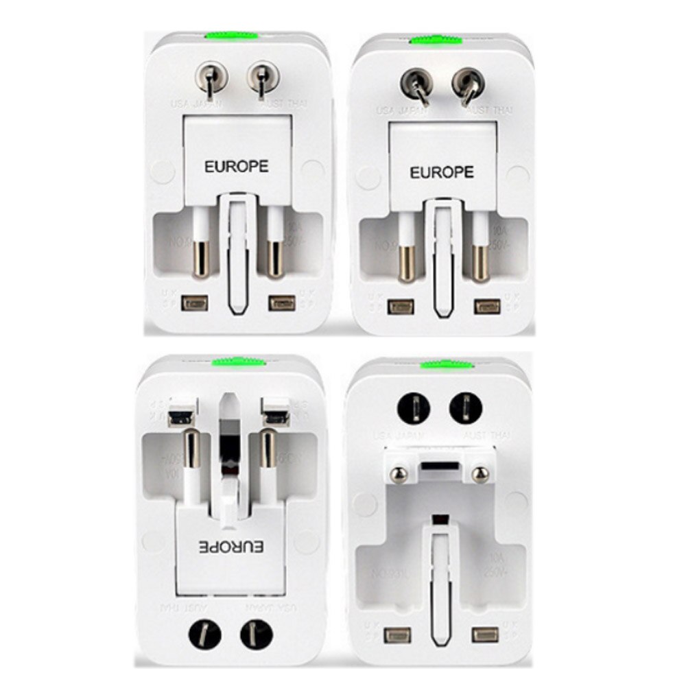 Universal International Plug Adapter World Travel AC Power Charger Adaptor With AU US UK EU Converter Plug