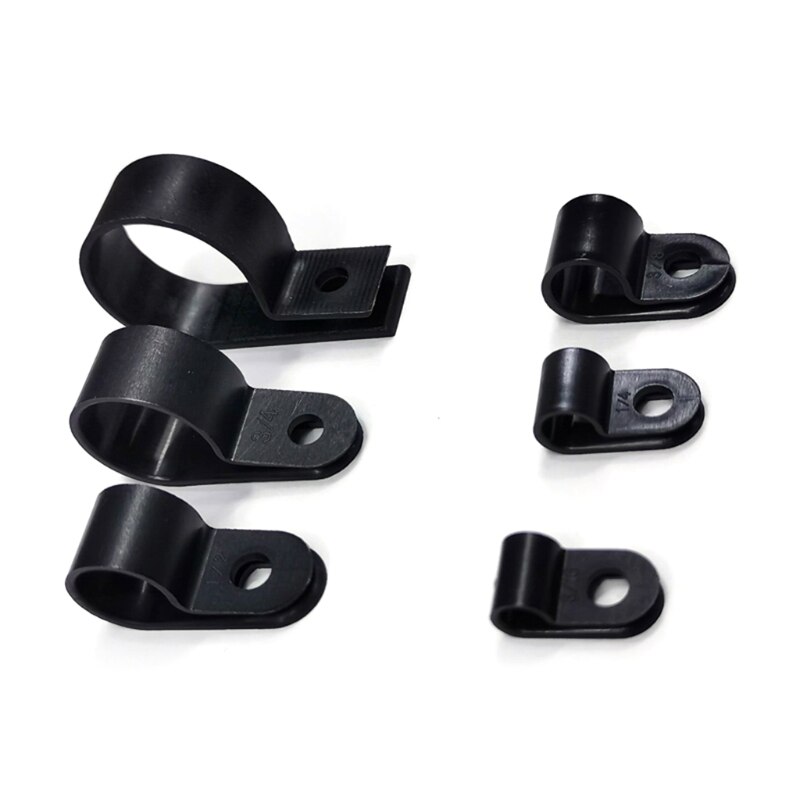 Nylon plastic P fastener clip black plastic P clip... – Grandado