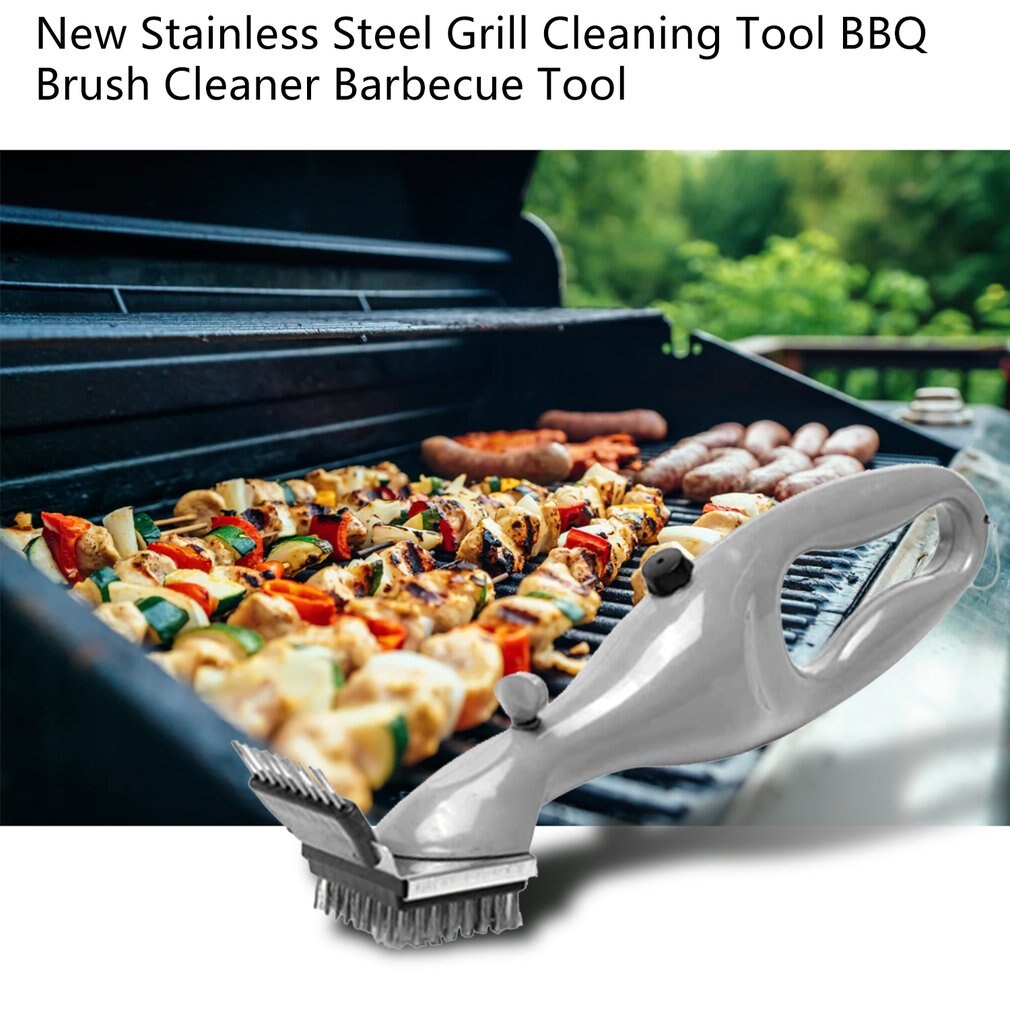 BBQ Cleaning Brush Churrasco Outdoor Grill Cleaner with Power of Steam Bbq Accessories Cooking Tools Barbecue Stainless Steel