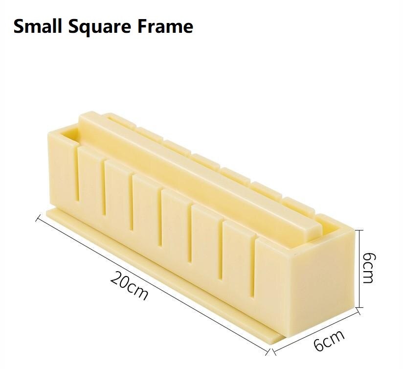 10Pcs/Set DIY Sushi Maker Equipment Kit Japanese Rice Ball Roller Cake Roll Making Multifunctional Mould Tools Kitchen Gagdets: Small Square