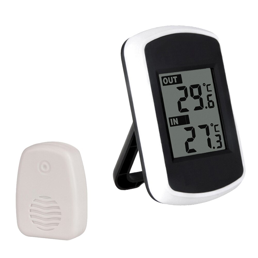 thumbnail image 2 of Wireless Indoor/Outdoor LCD Thermometer Clock – Digital Temperature Gauge – Wall/Desk 2 of 6