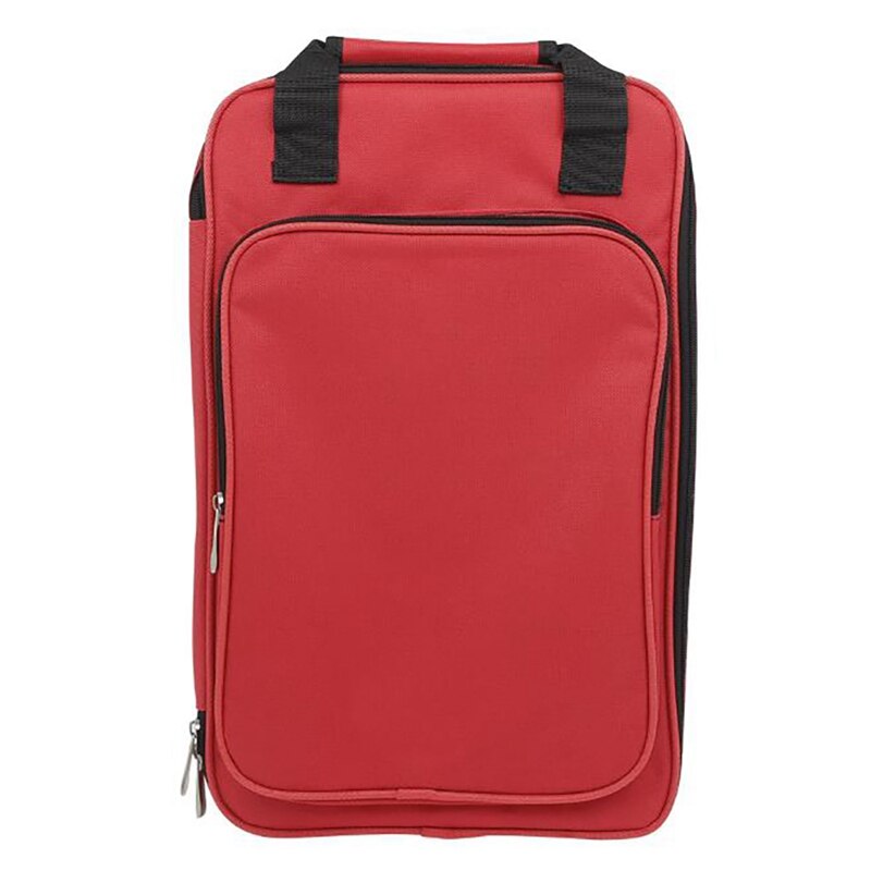 Drum Stick Storage Bag Cotton Thicken Portable Musical Percussion Sticks Storage Backpack Instruments Accessories: Red