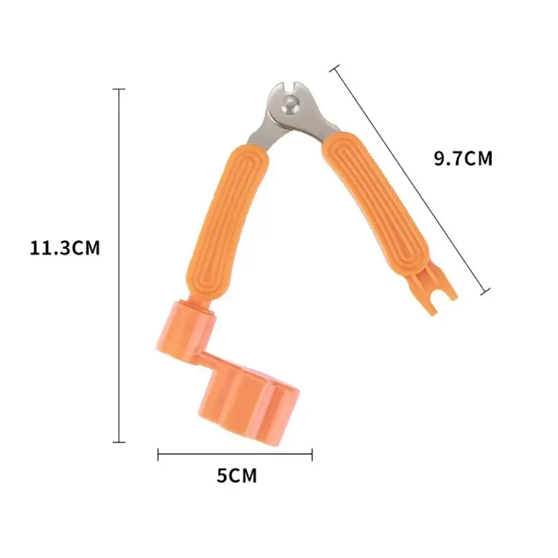 Guitar String Winder and Cutter All-In-1 Restringing Tool-Includes Clippers Bridge Pin Puller Peg Winder for Fit Most Guitars