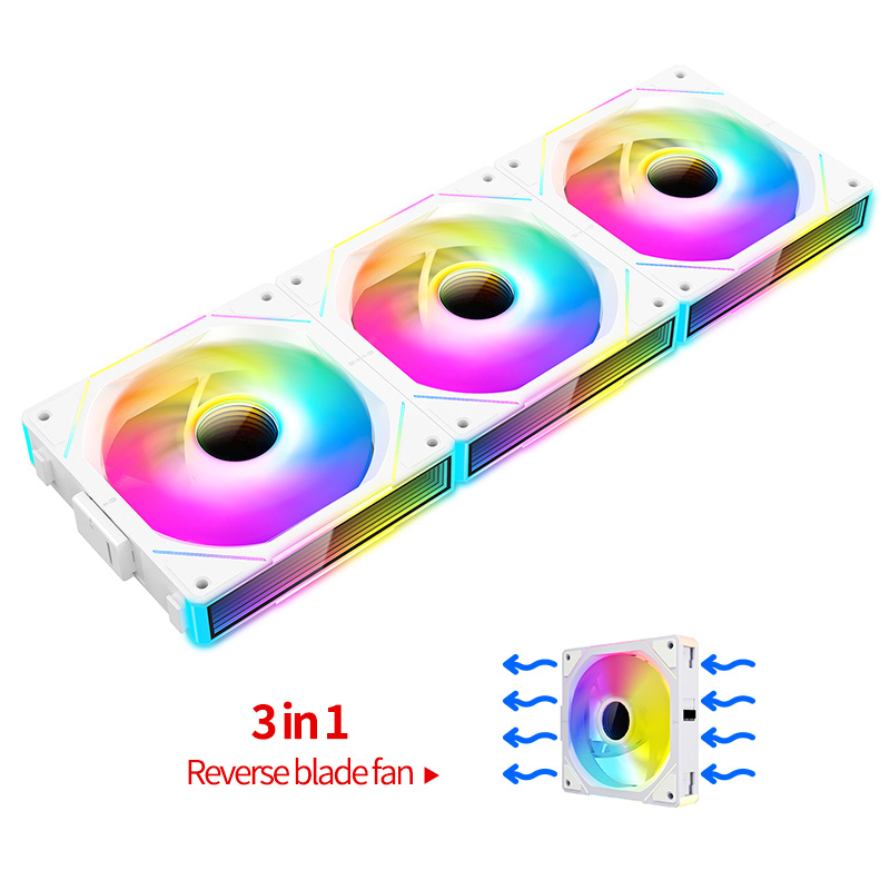 Teucer JM-1 PC boîtier ventilateur miroir Cycle ARGB 120mm 12v/4Pin PWM châssis à faible bruit refroidissement par eau ventilateur paquet unique avec câble: Marron