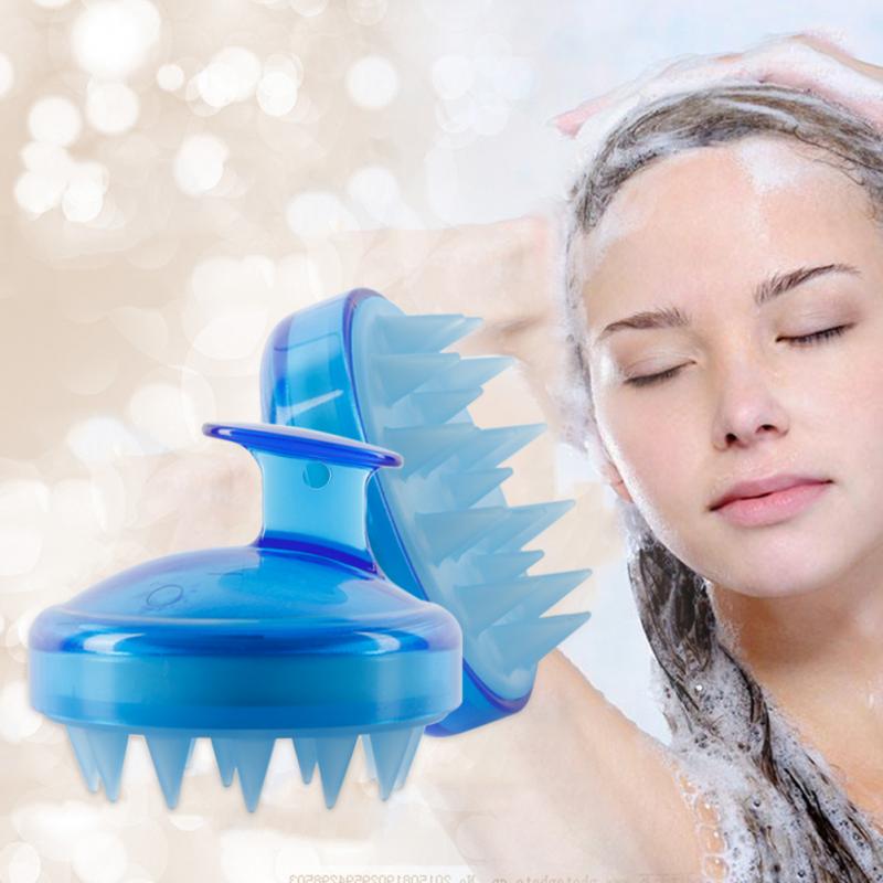 1pc massageapparater kam hår børste silikone spa shampoo børste brusebad badekar hår hoved vask kam hårbørste rekvisitter blødt styling værktøj