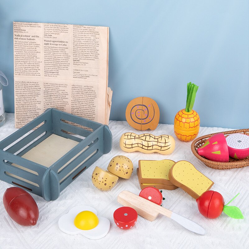 Dzieci magnetyczne owoce i warzywa zabawa w kuchnię zabawki drewniane imitacja jedzenia cięcie kuchnia dobra gra akcji zabawki dla dzieci