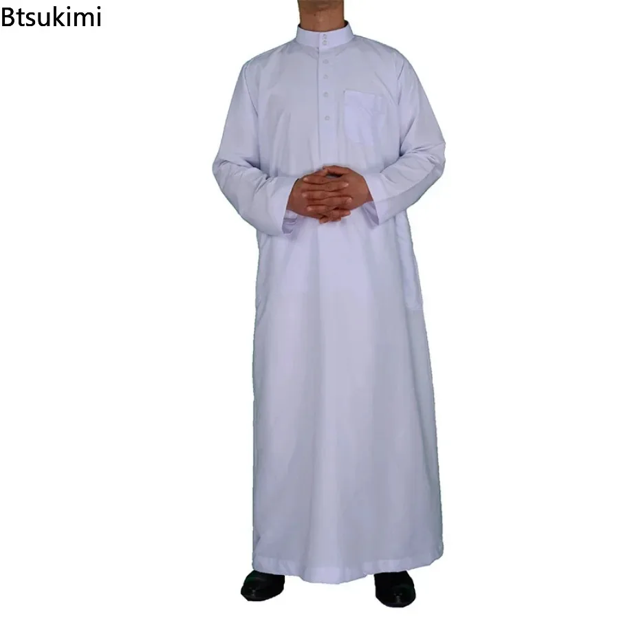 Islamische Kleidung Männer Länge Langarm verlieren Muslimische Männer Saudi-Arabien Pakistan Kurta Muslimische Kostümich Muslimischen Kleid Kaftan Thobe