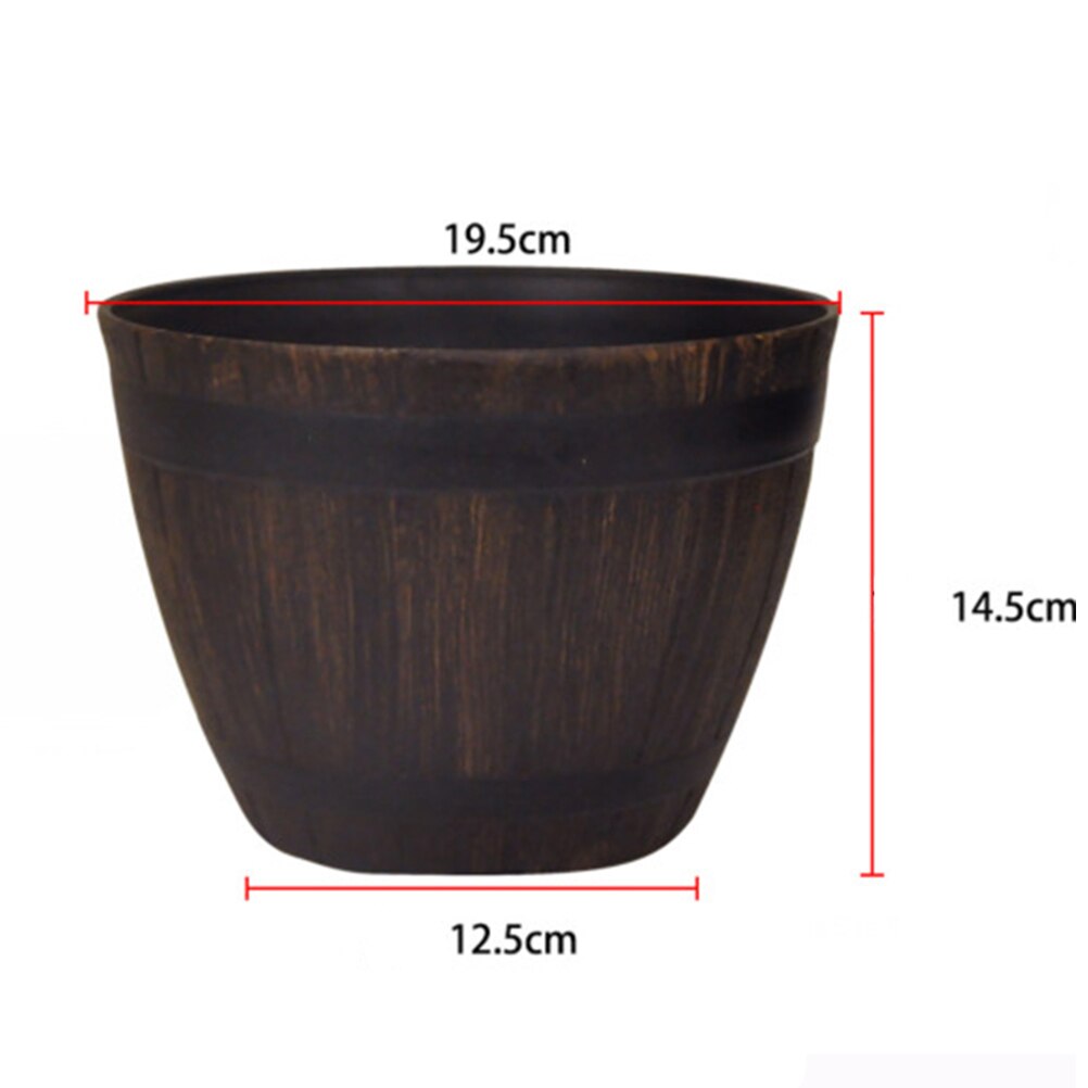 1PCS Large Tree Basin Rattan Extra Wooden Imitation Garden Bonsai Floor Outdoor Flower Barrel Pot A30