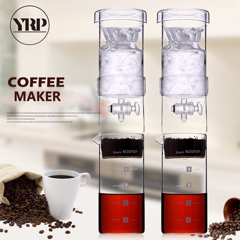 Kylmäpullo kahvi kannettava uudelleenkäytettävä jäätä tiputtava kahvisuodatin lasi perkolaattorit espresso barista työkalut tiputusastia jääkahvila