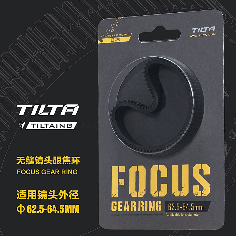 Tilta Tiltaing TA-FGR Seamless Focus Gear Ring 360 ° Rotation Silent Follow Focus Ring For SLR DSLR Camera Accessories: 62.5-64.5